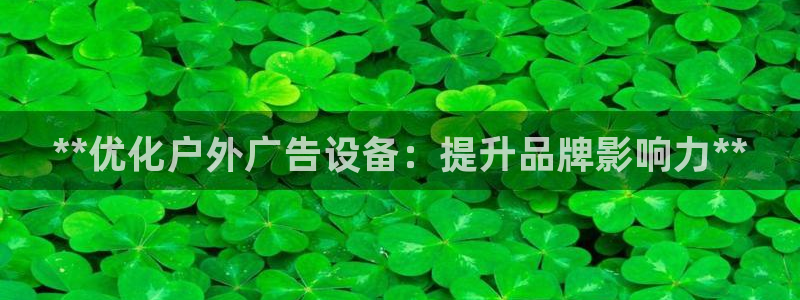 杏宇平台登录步骤：**优化户外广告设备：提升品牌影响力**