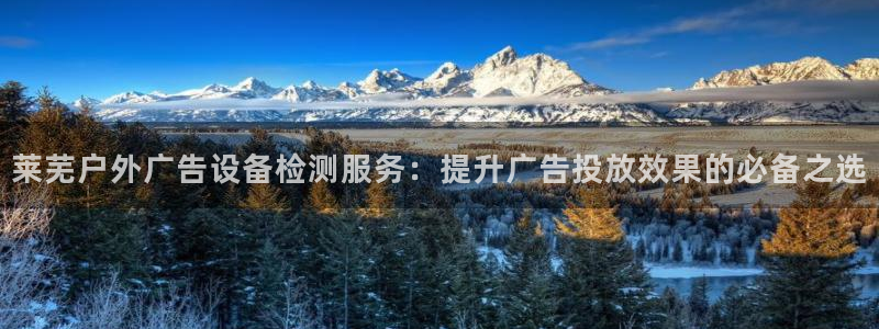 杏宇平台代理多少钱一次：莱芜户外广告设备检测服务：提升广告投放效果的必备之选