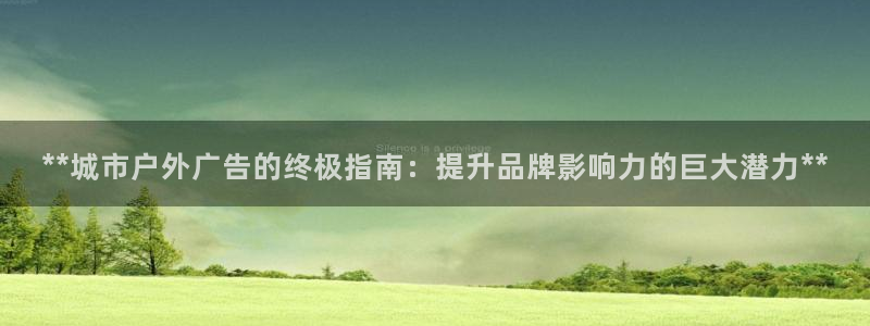 杏宇平台招商怎么样：**城市户外广告的终极指南：提升品牌影响力的巨大潜力**