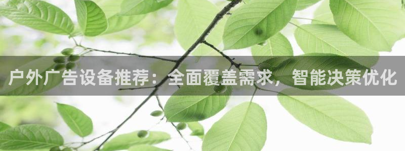 杏宇平台代理怎么样赚钱：户外广告设备推荐：全面覆盖需求，智能决策优化