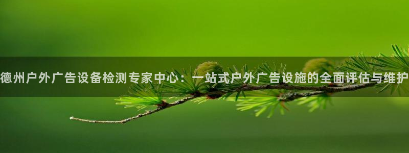 杏宇平台测速链接：德州户外广告设备检测专家中心：一站式户外广告设施的全面评估与维护