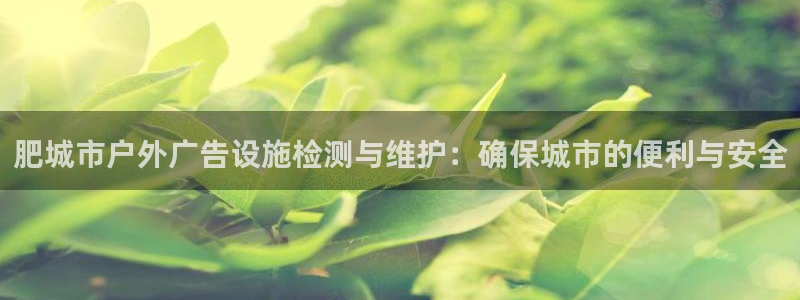 杏宇平台代理怎么赚钱：肥城市户外广告设施检测与维护：确保城市的便利与安全