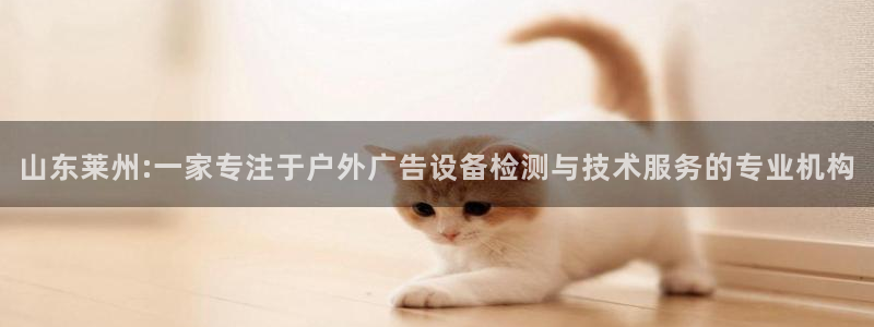 杏宇平台登录方法：山东莱州:一家专注于户外广告设备检测与技术服务的专业机构