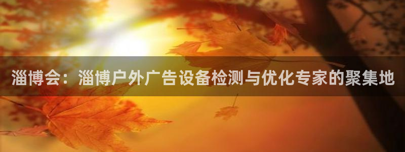 杏宇平台总代理电话：淄博会：淄博户外广告设备检测与优化专家的聚集地