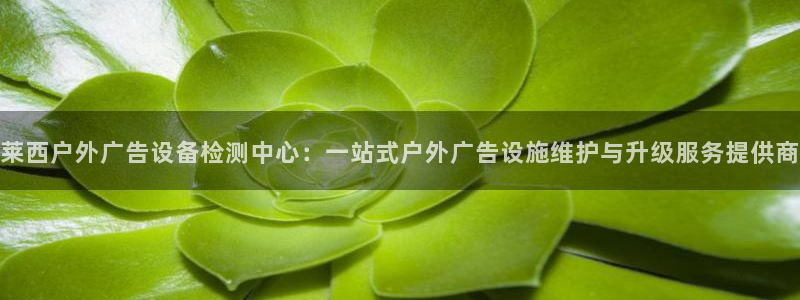 杏宇平台客服：莱西户外广告设备检测中心：一站式户外广告设施维护与升级服务提供商